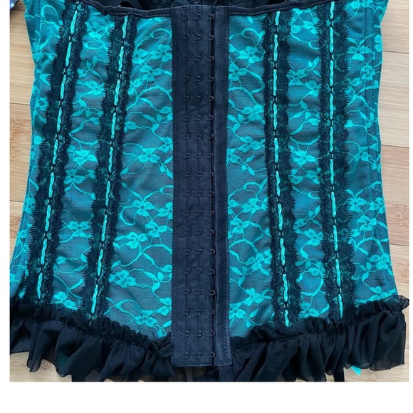 Y2K Grunge Just Sexy Lingerie Corset top and black lace - Picture 2 of 3